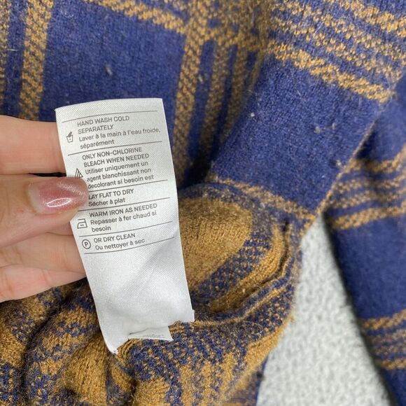 Vince Sweater Womens Small Plaid Wool Cashmere Blend Pullover Turtleneck - Picture 14 of 14